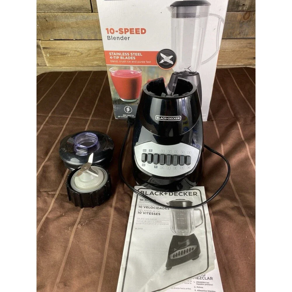 BLACK+DECKER Crush Master 10-Speed Blender Base Lid & Blade Only No Pitcher